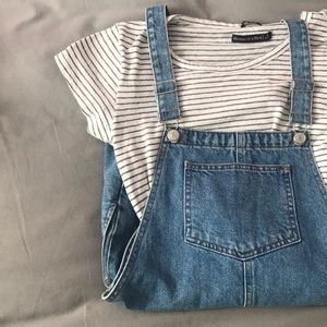 TOPSHOP Denim Pinafore Dress